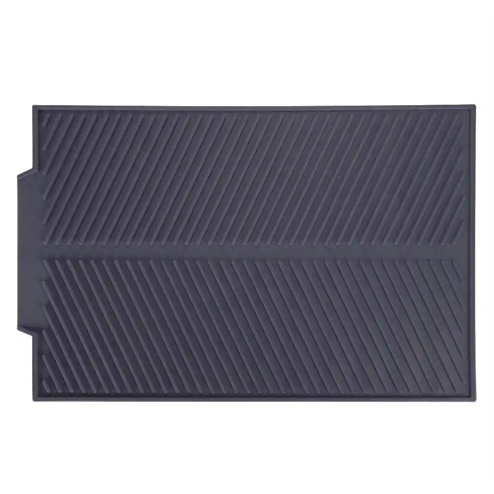 Gray Green Drain Mat Protector Rubber Sink Mat Kitchen Washing Up