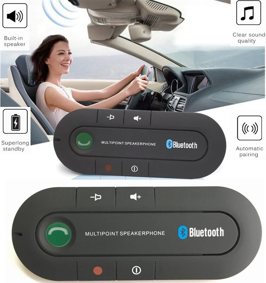Sun Visor Bluetooth 5.0 Speakerphone MP3 Music Player Wireless