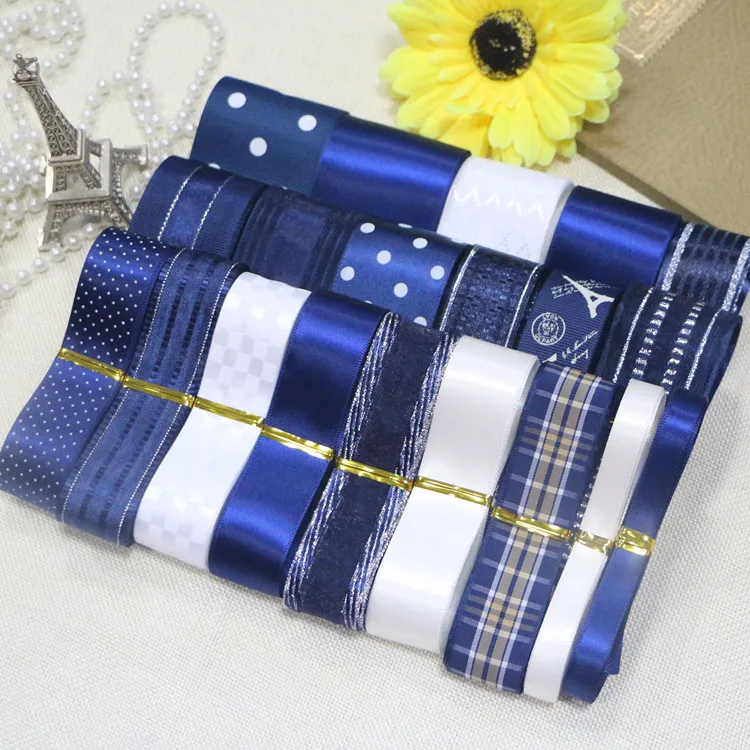 

DIY ribbon set-- Dark Blue color ribbon set(total 22 yards)
