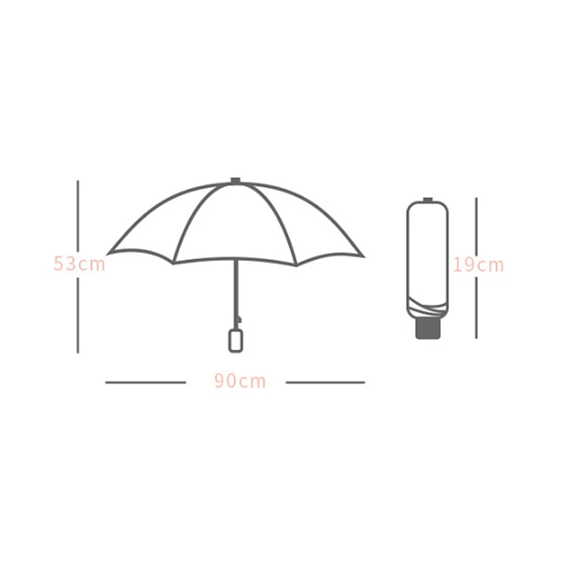 Портативный Женский зонт, защищающий от УФ-лучей, непромокаемый складной женский шикарный маленький складной зонт для дождя и солнца, мини карманные зонты-карандаши