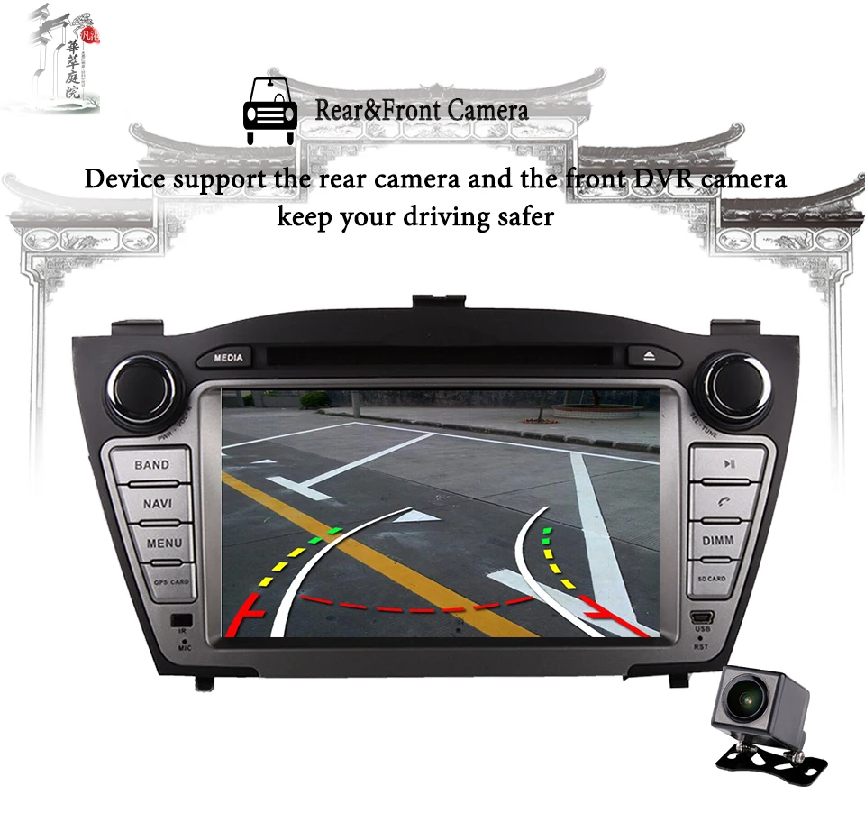 Top 2 din Android 9.0 car radio Stereo for HYUNDAI IX35 New Tucson 2009-2015 car dvd player gps navi with 4G RAM 64G ROM Map Car PC 14