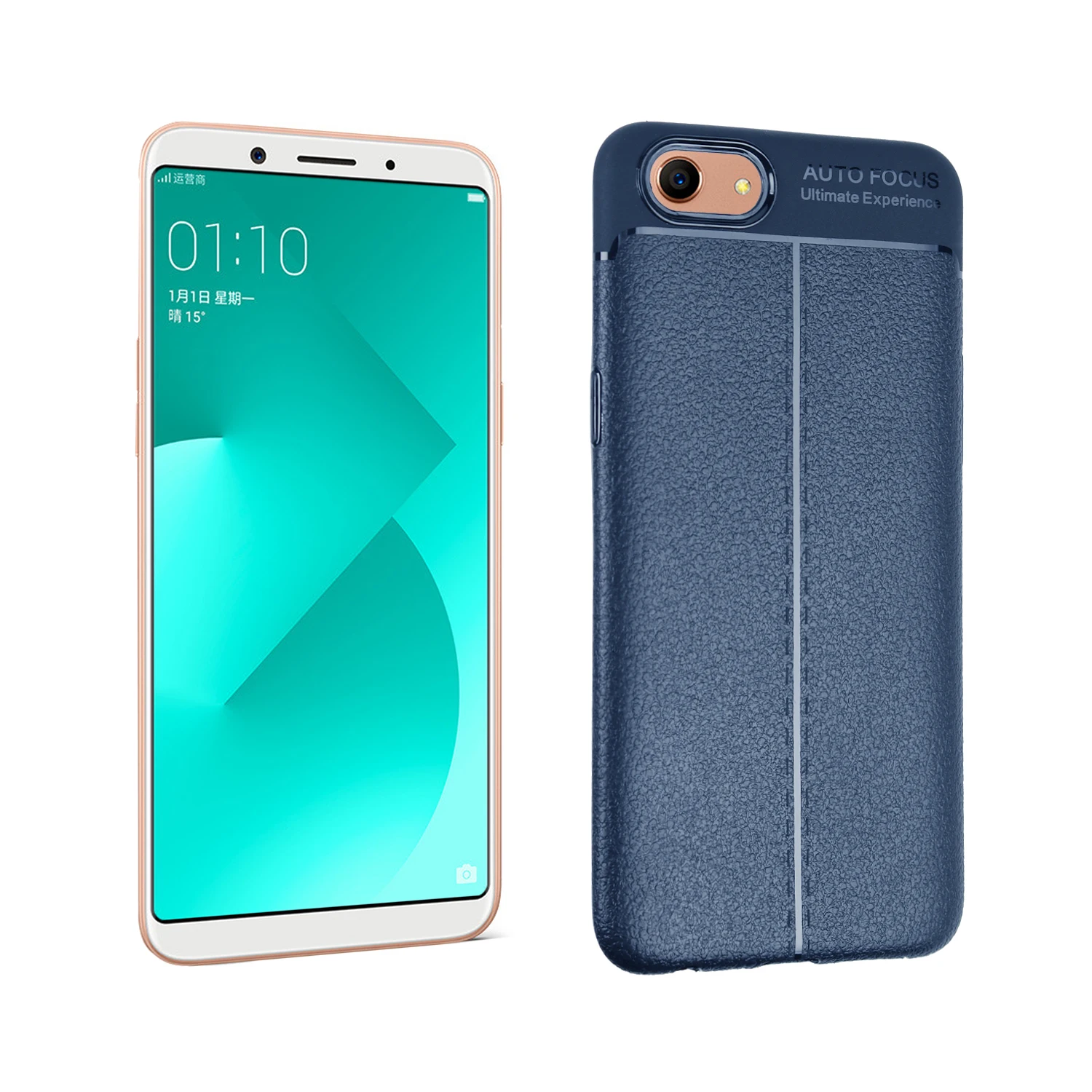 for OPPO A83 Case Slim Leather Pattern Shockproof Protective Cover