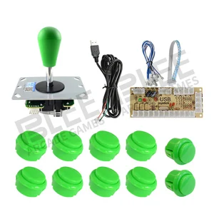 Бли 2 игроков Аркада DIY Kit нулевой задержкой USB контроллер PC Sanwa Джойстик с овальный мяч кнопки для ПК PS3 - Цвет: 5