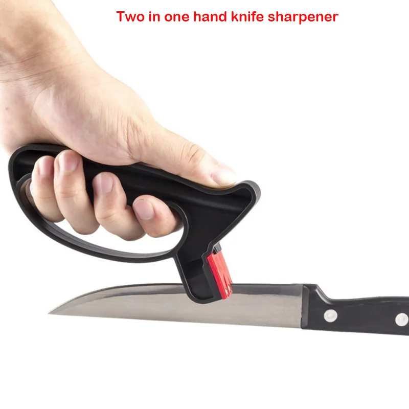 

Newest 2 In 1 Handheld Knife Scissor Blade Knife Sharpener Sharpening Knives Stone Cooking Tools Perfect Grindstone