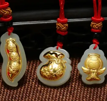 

3D gold inlay and Tianyu mascot pendant h33#