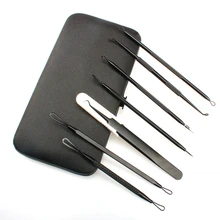 7 шт./компл. Профессиональный Нержавеющая сталь инструмент для удаления угрей комплект для удаления черных точек иглы для удаления акне, прыщей, инструмент для удаления прыщей Красота инструменты