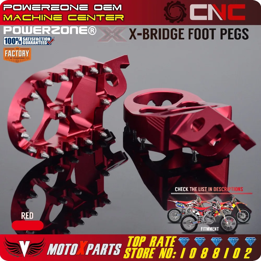 Широкие подножки для велосипеда заготовки MX педали X Bridge CR125 /250 CRF450X CRF230F CRF250R L M