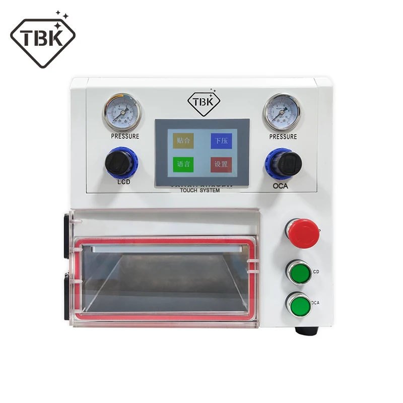 Новейший TBK-108P LCD OCA ламинационная машина вакуумная ламинационная машина для изогнутого экрана и прямого экрана и колодки