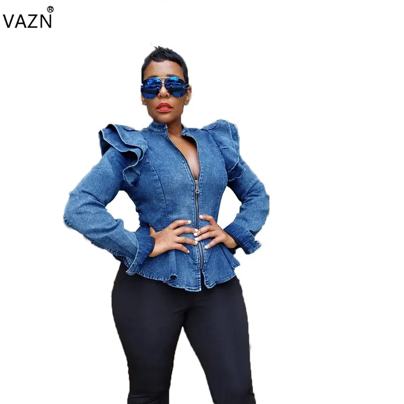 

VAZN Autumn Hot Fashionable Popular 2019 Sexy Elegant Style Lady Outwears Solid O-Neck Full Sleeve Lady Slim Outwears OMY5067