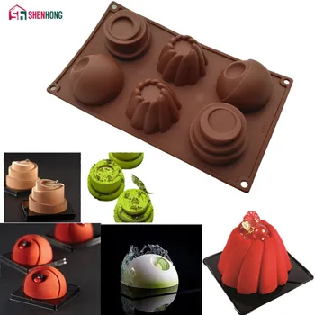 

SHENHONG Three in One 3D Mould Non-stick Silicone Cake Mold Art Mousse Moule Silikonowe Chocolates Muffin Brownie Baking Pastry