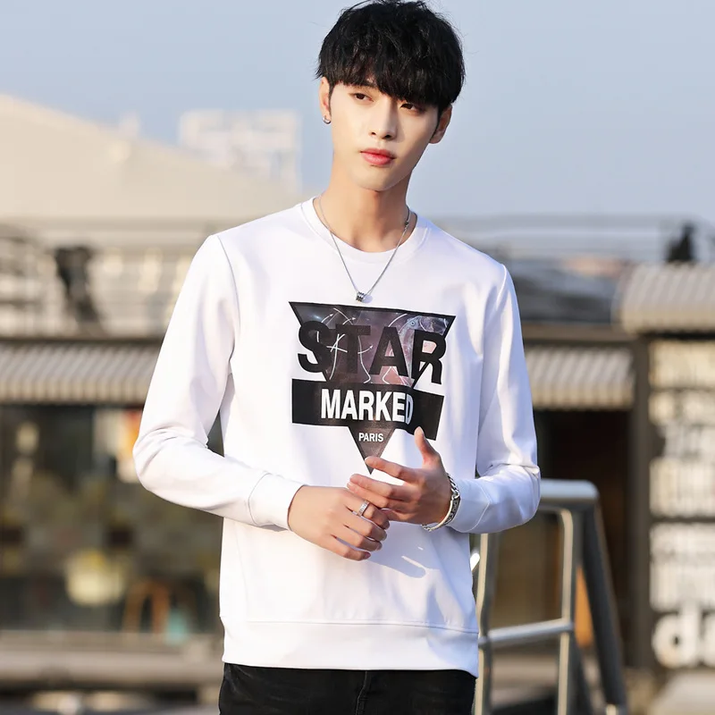 

New Men's Hoodie Spring and Autumn Fashion Trend Youth Slim Shirt