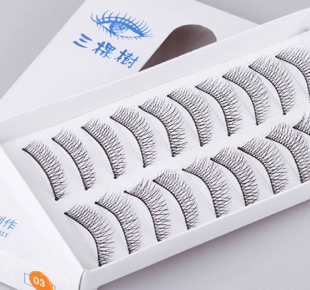 Быстрая способ крест-накрест DIY накладные ресницы ручной работы Lashes повелительницы Balck ресниц искусственные соринка в глазу, как Макияж