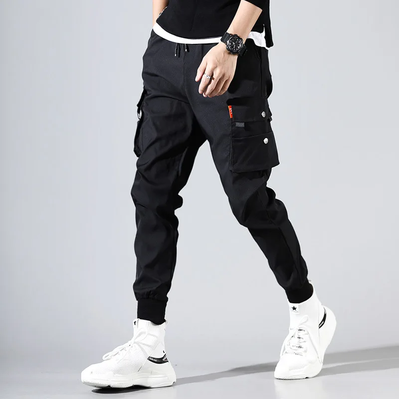 

Brand Patchwork Cargo Pants Hip Hop Street Wear Style Joggers Men Pantalon Homme Sweatpants Multi Pocket Casual Harem Pants