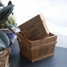 Cesta Organizador Zakka Caja de Almacenamiento de Cajas De Madera De Madera 2 unids Set, mixto Clasificación Contenedor envío libre 2 unids/lote Bkhs-003