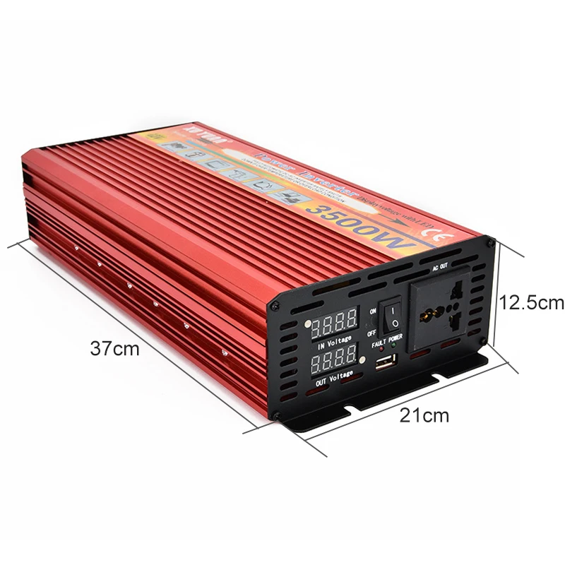  Inversor portátil de 7000W de potencia de 3500 W inversor de corriente continua de 12V a ca de 220 