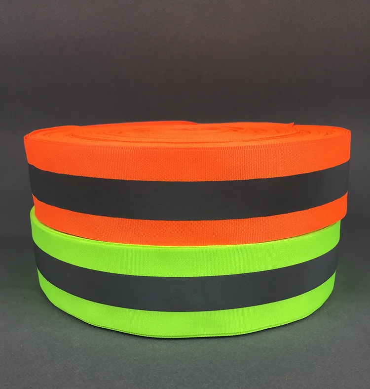 tecido Refletivo fluorescentes Webbing Fita Reflexão Tira