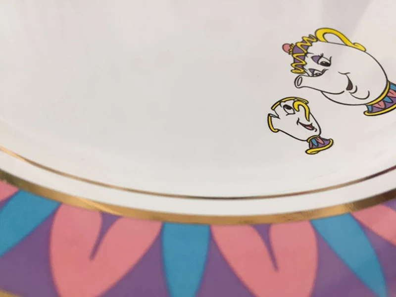 Salad-Coffee-Cake-Fruit-Ceramic-Food-Plate-Beauty-And-The-Beast-Mrs-Potts-Chip-Teapot-Cup (3)