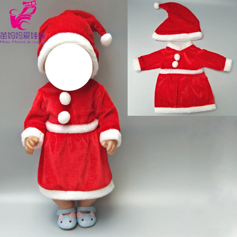 Для куклы bebe born 43 см, рождественское платье для девочки 18 дюймов, рождественское платье для девочки, подарки для маленьких девочек