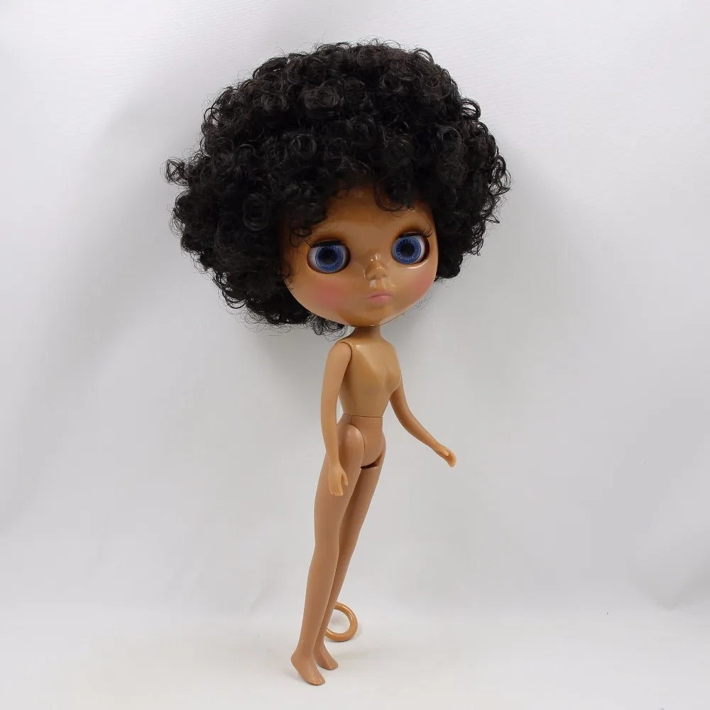 Neo Blythe Doll with Black Hair, Dark Skin, Shiny Face & Licca Body 7