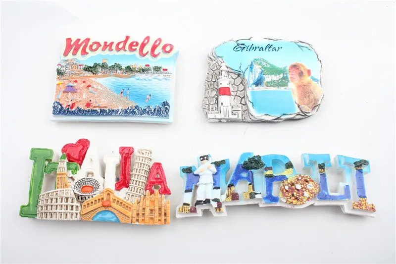 Новые 3D Италия MONDELLO NAPLI GIBRALTAR креативная форма сувениры из смолы магнит на