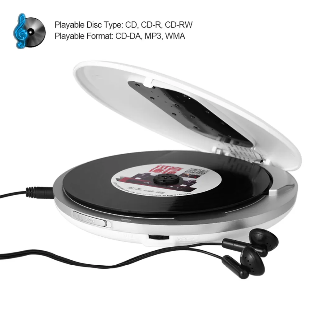 HOTT CD плеер с ЖК-дисплеем противоударная функция персональный Компактный Диск CD Walkman с разъемом для наушников, защита от пропуска