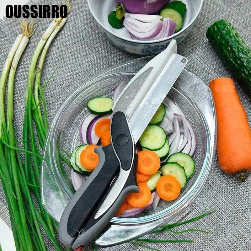 1 шт. овощные ножницы из нержавеющей стали для мяса картофеля сыра 2 в