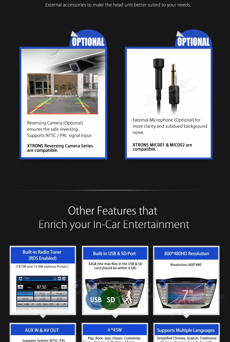 Sale 7" Special Car DVD for Hyundai ix35 2009-2015 & Hyundai Tucson 2009-2015 with Android Mirror Link Support 12