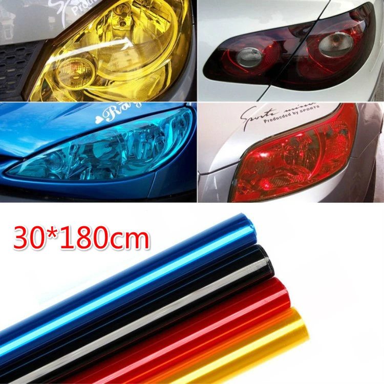 

Light Black 30cmx180cm 12"x71" Car Smoke Headlight Taillight Fog Light Tint Film Vinyl Wrap Protect Sticker Car Moto Decoration