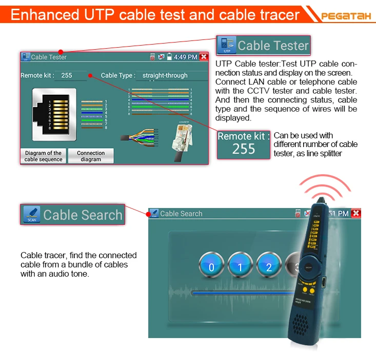 8 дюймов 4 K 8MP IP CCTV камеры тестер CVBS 8MP TVI CVI 5MP AHD SDI IP тест er с HDMI OPM TDR мультиметр CCTV камеры тестер