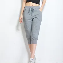 2017 Summer Calf Length Female Harem Pants Plus Size Black Trousers for Women Sportwear Joggers Sweat pants Ladies 5XL 6XL