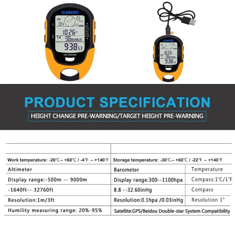 Многофункциональная электронная gps система Beidou высотомер с компасом Овальный туристический альпинистский туристический инвентарь аксессуары