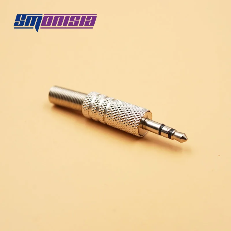 Smonisia 100pcs 3Pins 3 5mm plug RCA Connector RCA plug 3 5 jack Stereo Headset Dual Track Headphone