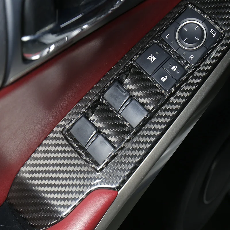 Carbon Fiber Window Switch Panel Cover Trim For Lexus NX200 200t 300h 2015-2018 Interior Accessories Stickers New 2020
