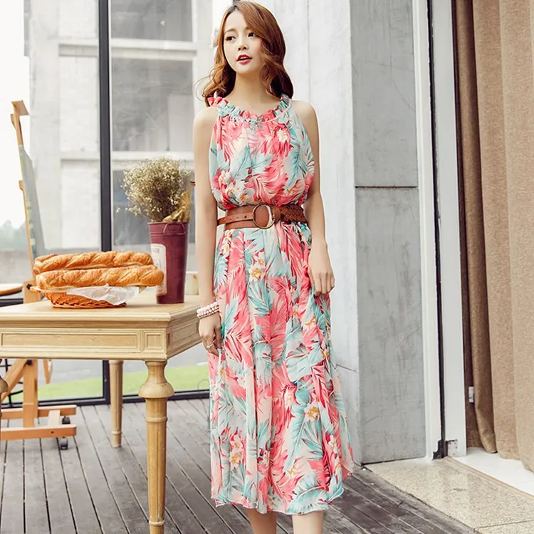 floral one piece dress long
