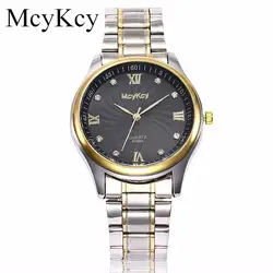 McyKcy влюбленных часы пары бизнес наручные лучший бренд класса люкс Полный нержавеющая сталь кварцевые часы