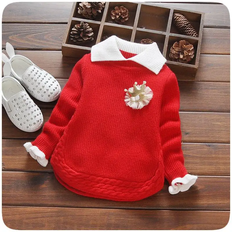 

Baby Girls Knitted Sweaters Clothes Autumn Winter Sweaters Fashion Baby Chrismas Sweaters Clothes