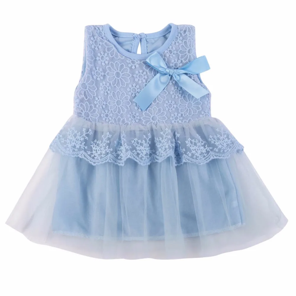 Baby Girl Lace Dress Kids Bow Cotton Ball Gown Princess Dressess For