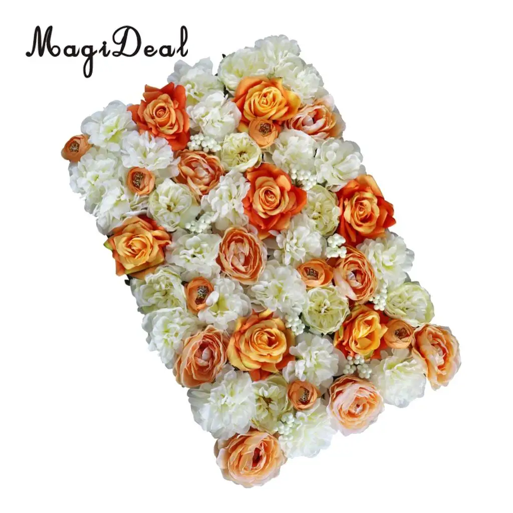 Artificial Rose Flower Wall Panels Wedding Anniversary Venue Flower Arrangement DIY Art Decor Photo Backdrops