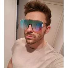 Более размера d Shield козырек Солнцезащитные очки для женщин большой размер зеркальные солнцезащитные очки для мужчин прозрачная оправа Винтаж Большой ветрозащитный Ретро GlasseNX