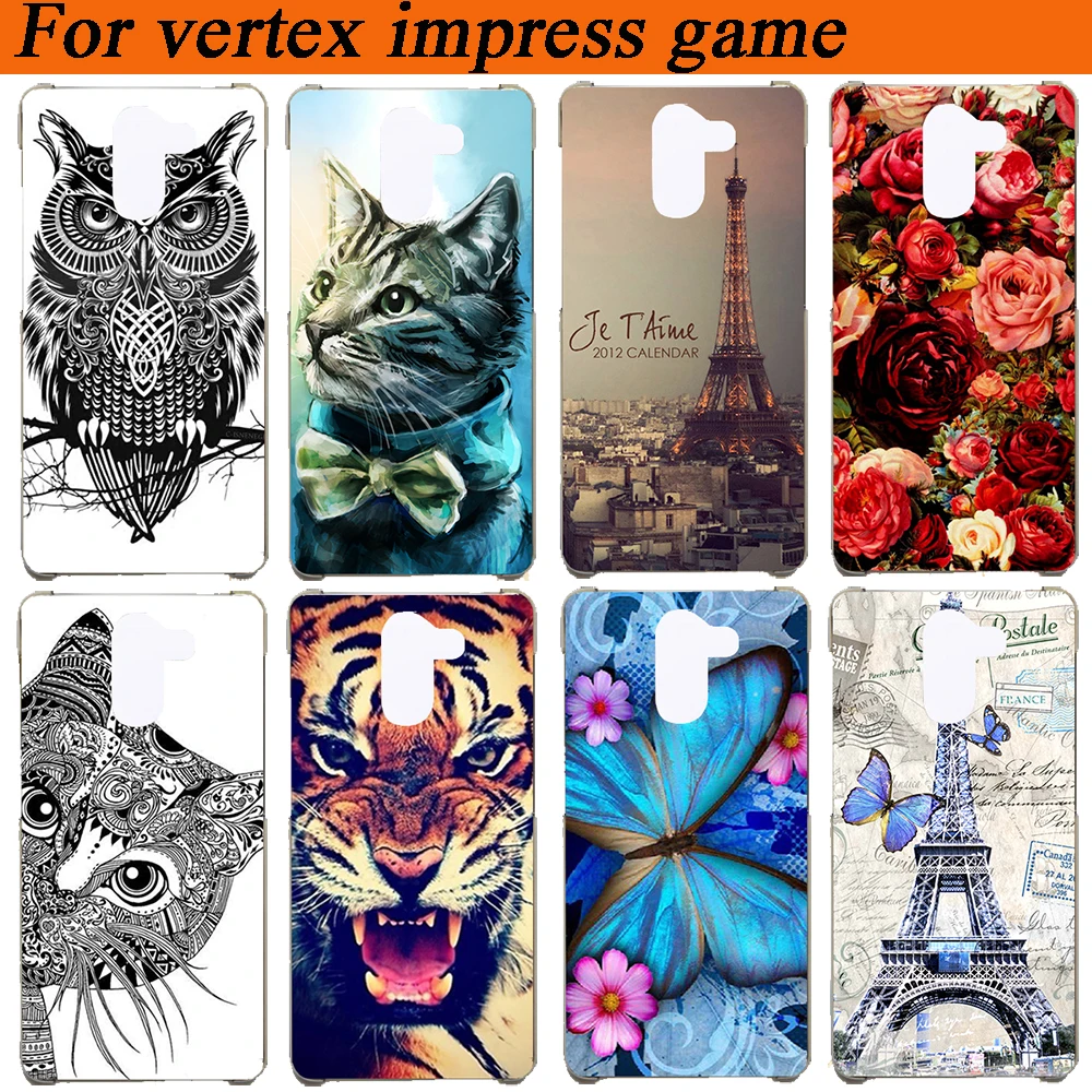 

vertex impress game Case Cover Silicon Wolf Tiger Owl Eiffel Towers Pattern Painted Soft Tpu Case For vertex impress game Cases