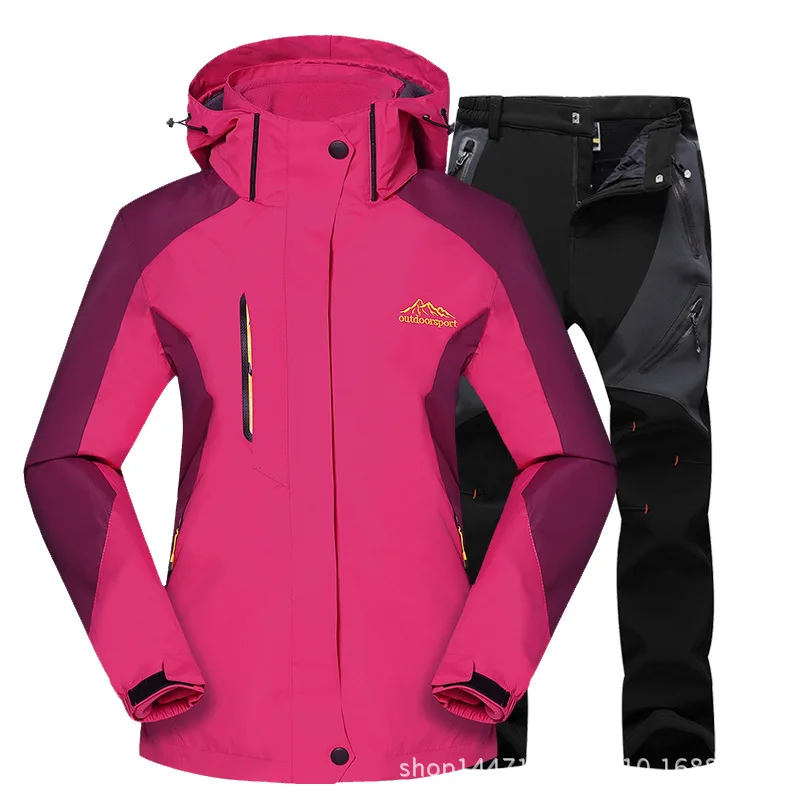 

Outdoor Moutain Women Waterproof Skiing Ski-wear jacket Suits Snowboard jacket Ski suit Large Size Snow jackets Plus Size