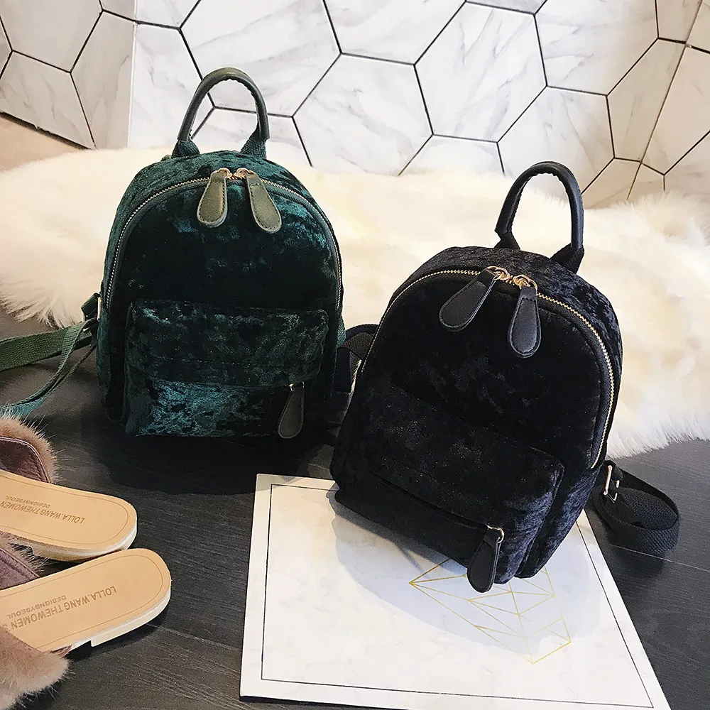 Модный рюкзак, Мини рюкзаки для девочек, Женский велюровый рюкзак для девочек, рюкзак для путешествий, школьный рюкзак Rugzak mochila escolar feminina L2