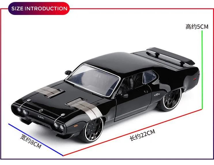 JADA высокая имитация Плимут GTS 1:24 передовая модель автомобиля из сплава литая под давлением металлическая модель игрушечного автомобиля красивая игрушка подарок