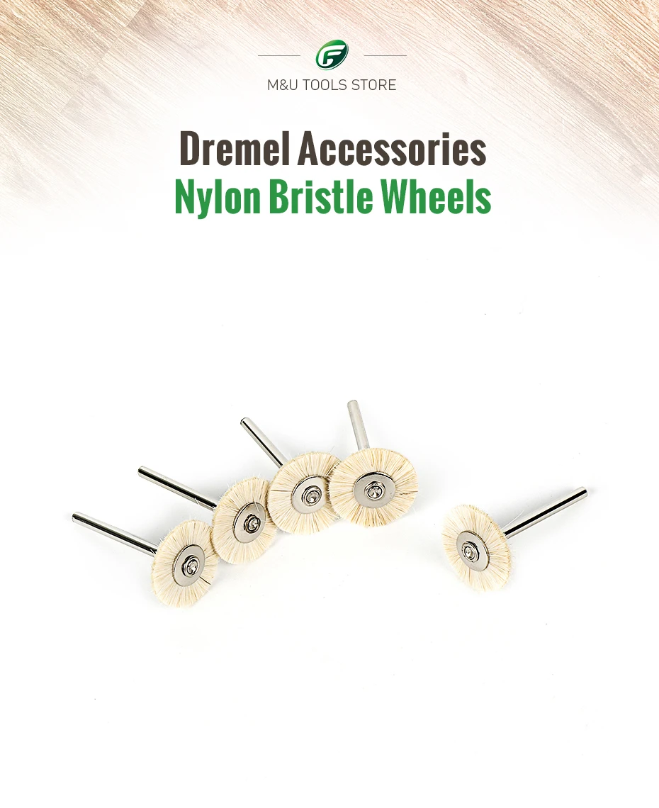 5 шт. нейлоновая Полировочная щетка абразивные Dremel инструменты аксессуары 3 мм хвостовик для вращающихся инструментов колеса абразивная полировка