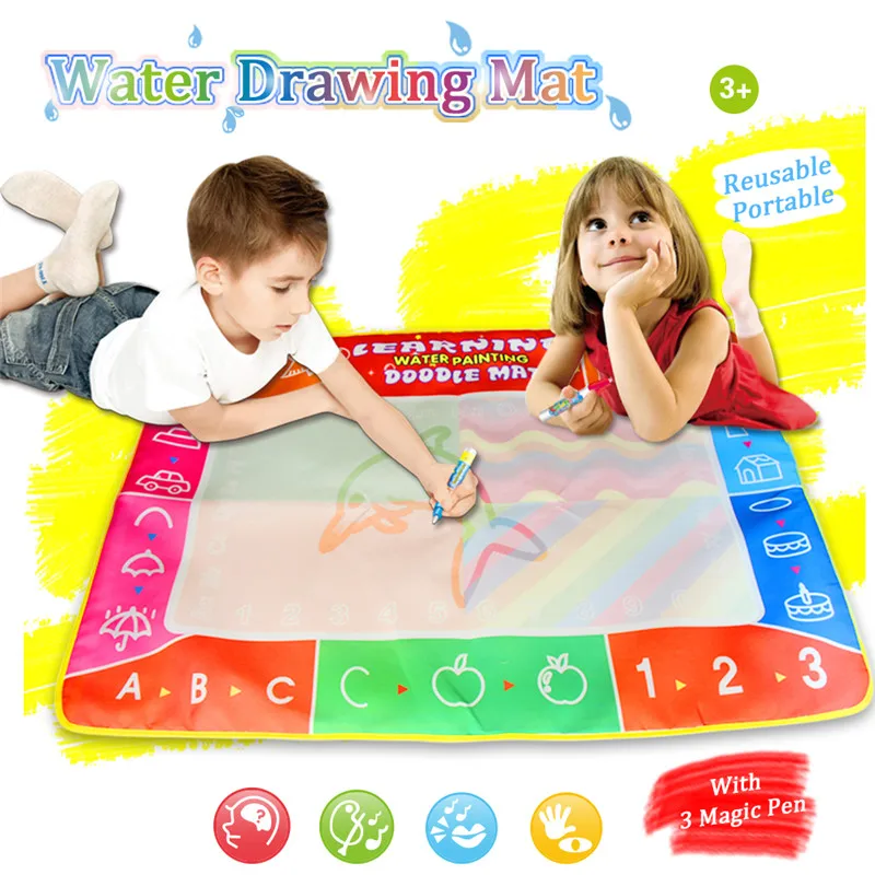 Water Painting Mat kids toys Soft Drawing Carpet Doodle With 2 Magic