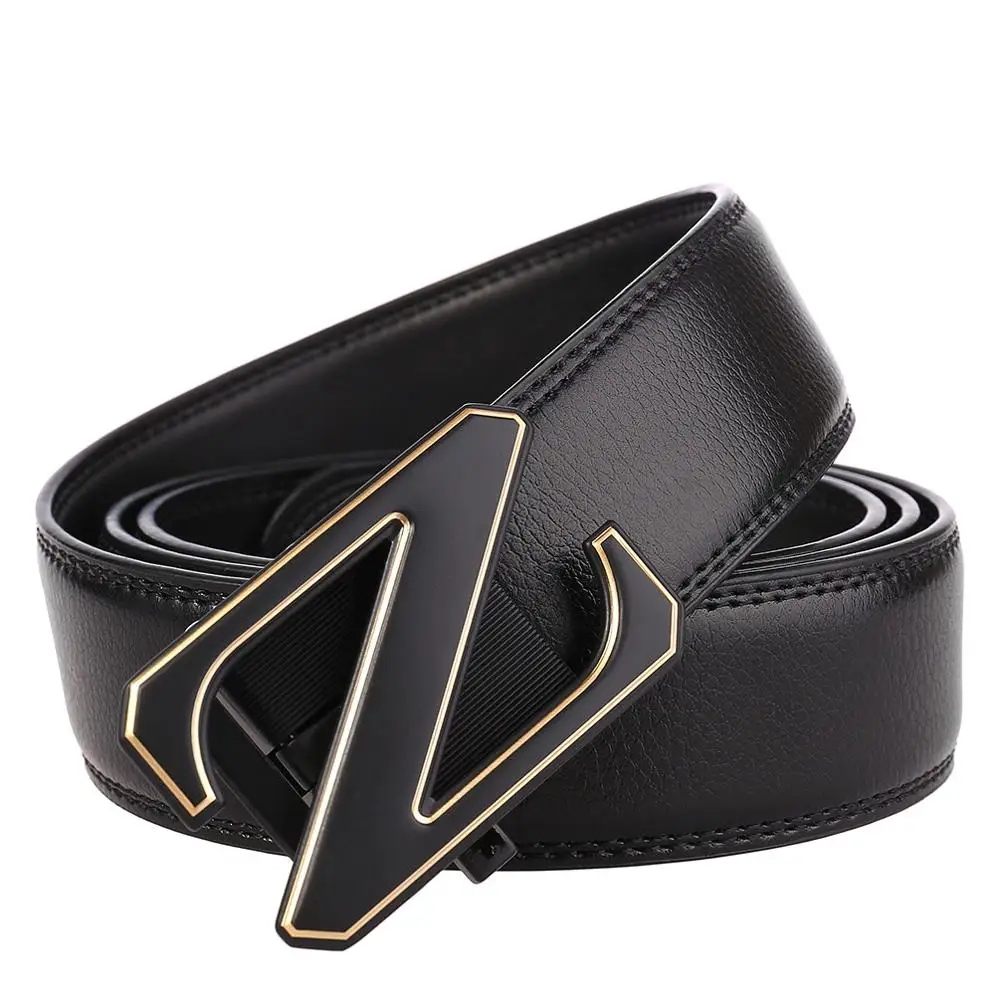 

Mens Business Style Belt Leather Strap Male Belt Automatic Buckle Belts For Men Quality Cowskin Girdle Belts For Jeans