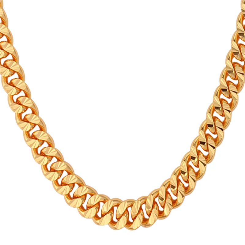 Cuban Link Chain Necklace For Men Black 