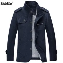 Бренд BOLUBAO, мужские шерстяные пальто, осень, новая мода, Мужская однотонная шерстяная куртка, мужские шерстяные пальто, брендовая одежда