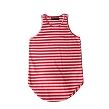 Новое поступление мужской полосатый топ на бретелях camiseta tirantes Hombre мужские хип хоп панк негабаритных топы на бретелях Джастин Бибер singlet одежда