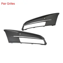 Chrome Front Left Right Bumper Lower Fog Light font b Lamp b font Grilles Cover For